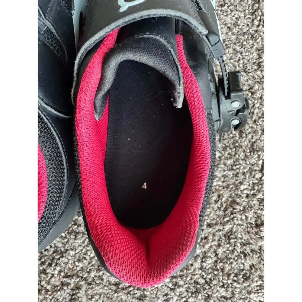 Peloton Cycling Shoes Size 44 Black Pink Hook Loop Indoor Bike Road Cycling